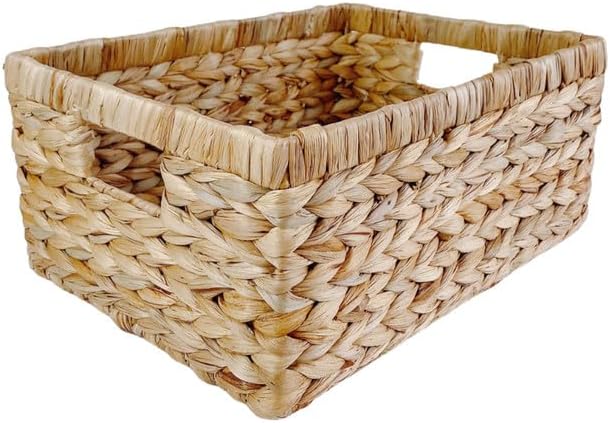 Large Rectangular Handwoven Wicker Basket by Pixoframe