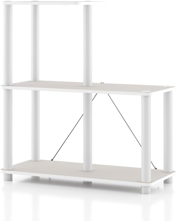 Homes: Inside + Out Apexa Modern 3-Cube Ladder Shelving Units, Collectibles by HOMESInsideOut