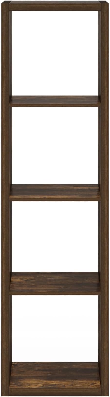 Furinno Cubicle Book Shelf, Vertical 4-Cube Bookshelf, Extra Thick Horizontally - Image 11