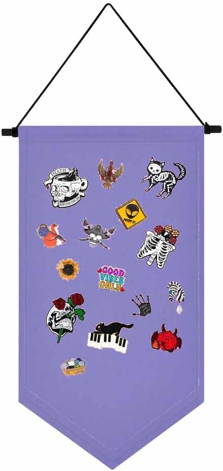 Wall Hanging Canvas Display Stand Enamel Pin Display Banner Holder Earrings by YeeMan