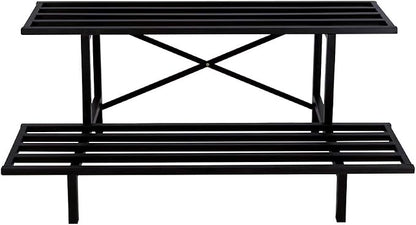 Zhongma 2 Tier Sturdy Metal Plant Stand Heavy Duty Plant Holder by Zhongma
