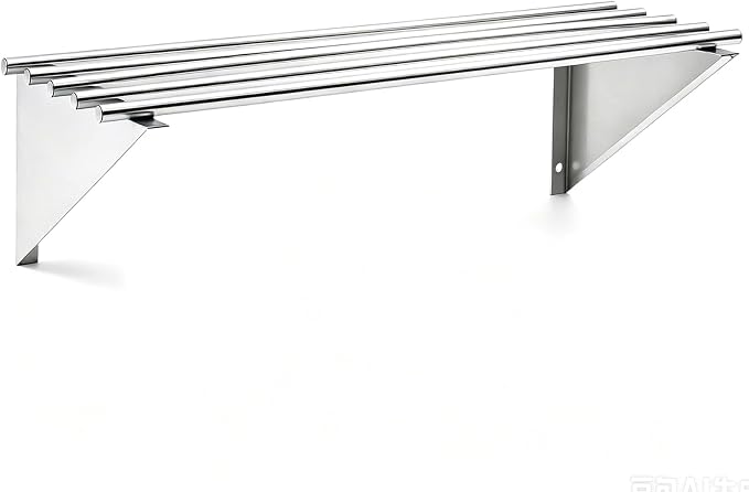 Gisafai 14×36 Inch Premium 201 Stainless Steel Tubular Wall Shelf, Commercial - Image 8
