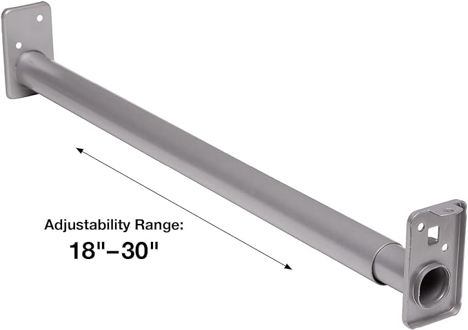 Knape & Vogt Closet Pro HD RP0022-18/30 Adjustable Closet Rod, 18-Inch to - Image 3