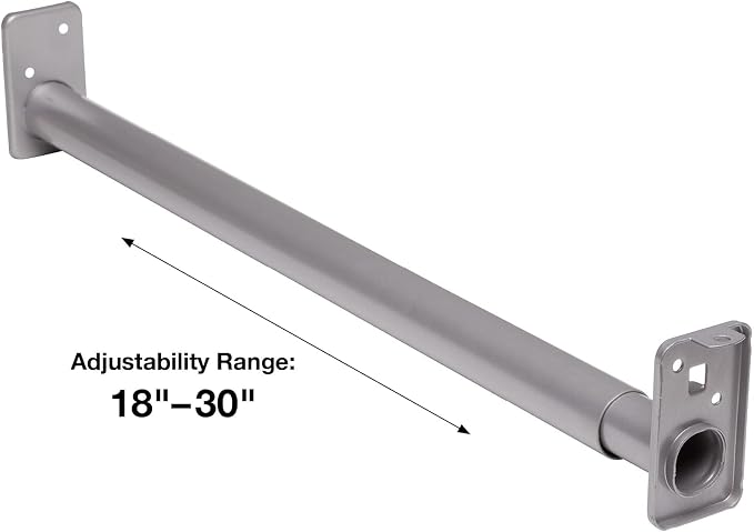 Knape & Vogt Closet Pro HD RP0022-18/30 Adjustable Closet Rod, 18-Inch to - Image 2