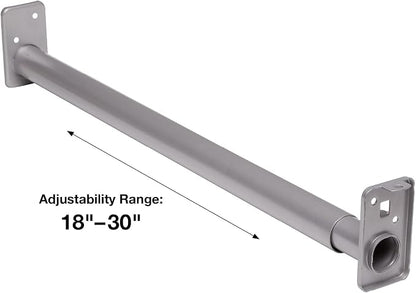 Knape & Vogt Closet Pro HD RP0022-18/30 Adjustable Closet Rod, 18-Inch to - Image 2