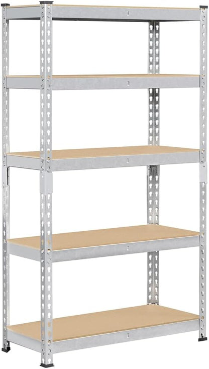 Topeakmart 5-Tier Utility Shelves, Metal Storage Shelves, Adjustable Shelving by Topeakmart