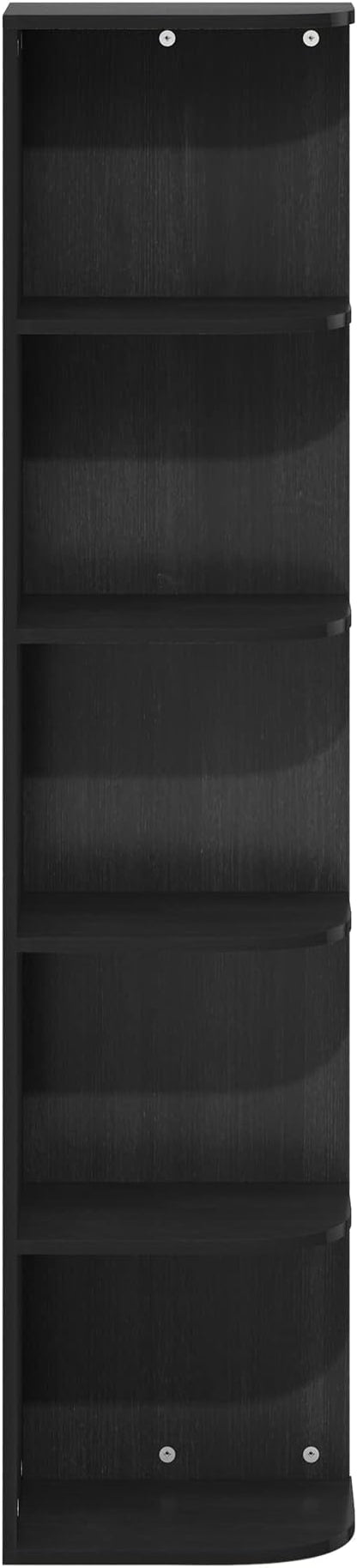 Furinno PASIR Book Shelf, 5-Tier Corner Bookshelf, Open Shelves Bookcase 9.3 x - Image 6