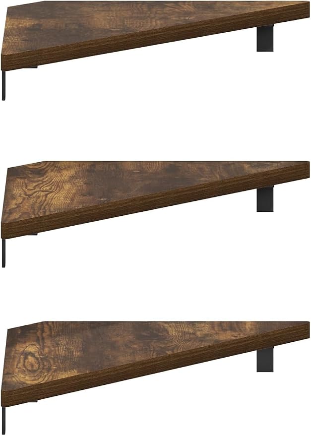 Furinno Rossi Triangle Corner Floating Shelves, Wall Mount Display Shelf - Image 5
