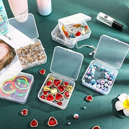 Jetec 6 Pieces Mini Plastic Clear Beads Storage Containers Box - Image 8