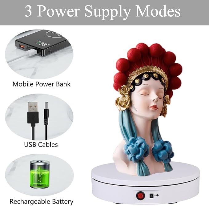 JAYEGT Motorized Rotating Display Stand, 220 Lbs Load, 360 Degree Electric - Image 6