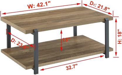 FOLUBAN Industrial Coffee Table - Image 2