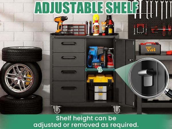 8-Piece Heavy Duty Steel Garage Cabinet System | All-in-One Modular Garage - Image 8