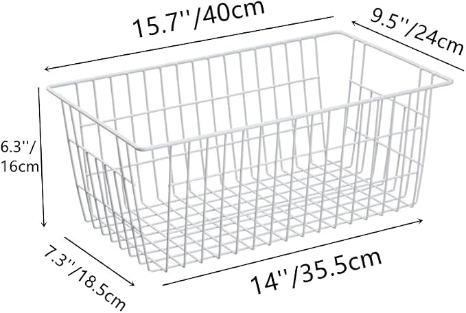Slideep Farmhouse Freezer Baskets Organizer Storage Bins Large Organizer Baskets - Image 2