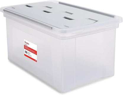 STAPLES Wing Lid File Totes, Letter Size by Staples