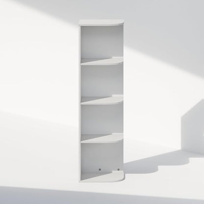 Furinno Reed Corner Shelf, 4-Tier Corner Bookshelf, Book Shelf, Corner Shelves - Image 6