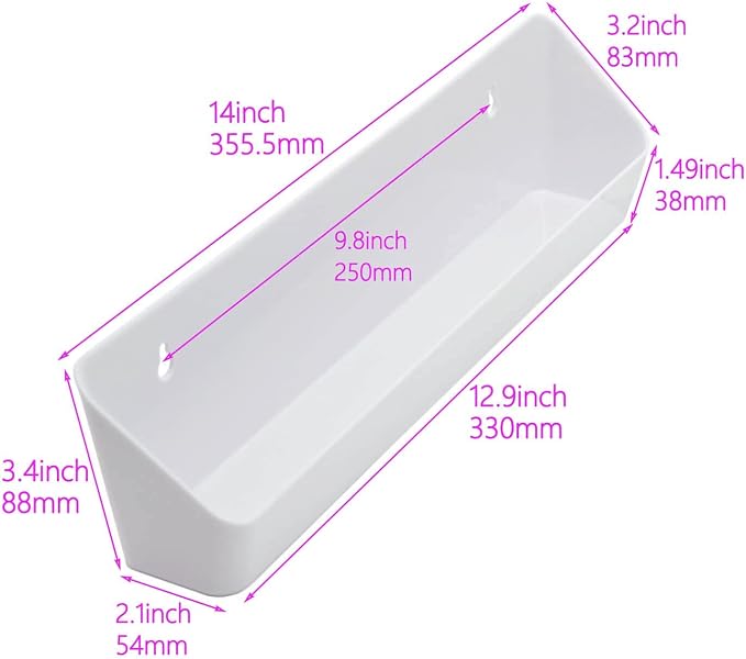 Aiwaiufu 14“ Kitchen Sink Front Trays Tip Out Tray Set Polymer Plastic White – - Image 4