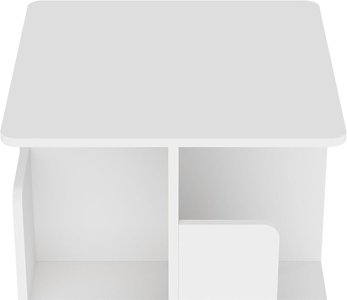YOWOS VITRU Spin 360 Rotating Bookshelf Tower, Square Wood Spinning Bookcase - Image 8