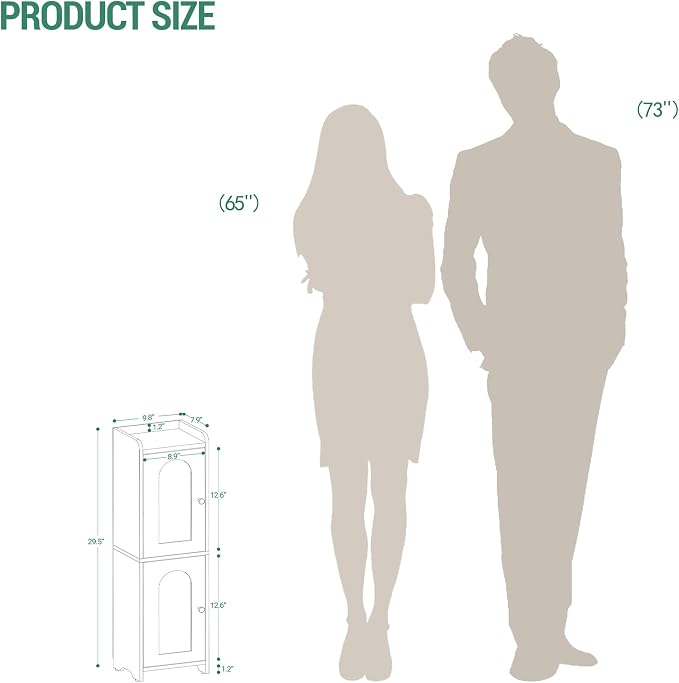 Hzuaneri Bathroom Storage Cabinet, Small Corner Floor Cabinet - Image 2