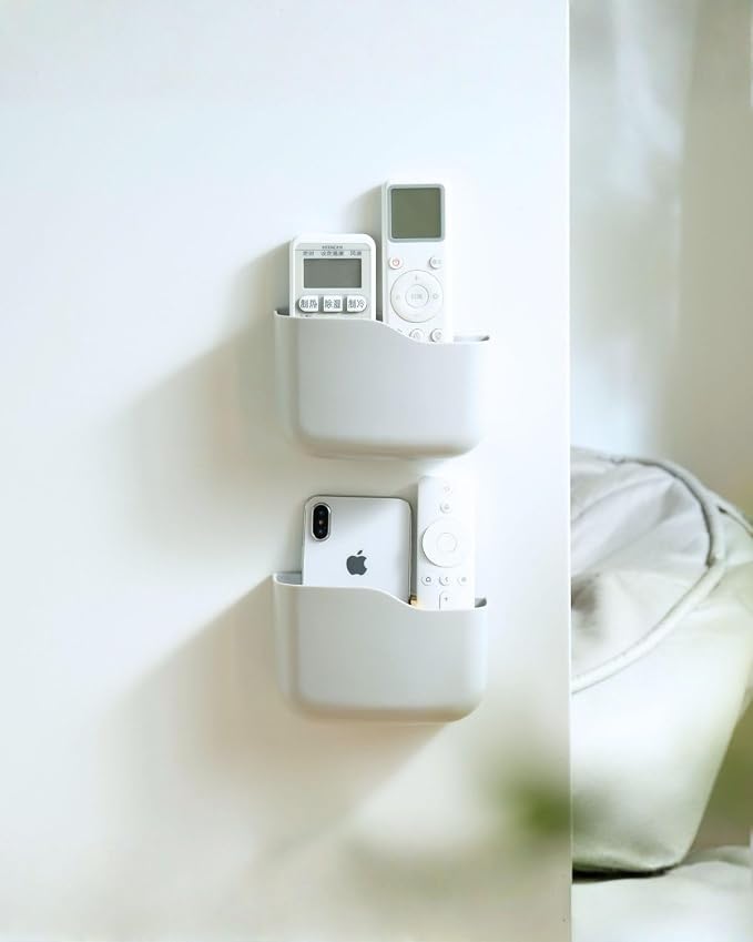 LINFIDITE 2 Pack TV Remote Holder Wall Mount Remote Control Holder - Image 8