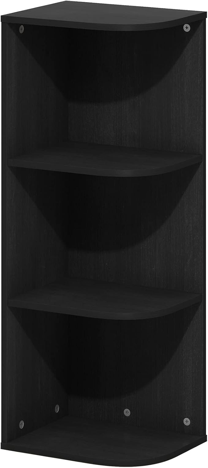 Furinno PASIR Book Shelf, 3-Tier Corner Bookshelf, Open Shelves Bookcase 9.3 x - Image 5