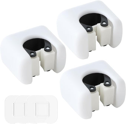 Broom Holder, Wall Mount Mop Organizer, Self-Adhesive Cleaning Supplies Hanger - Image 7