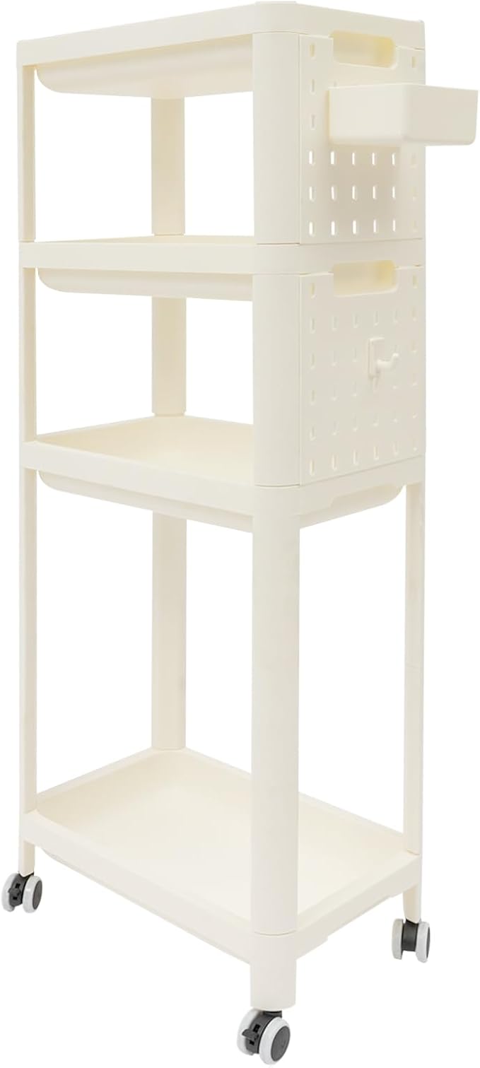 PERFERATE 3 Tier Slim Rolling Storage Cart Rolling Utility Cart - Image 7