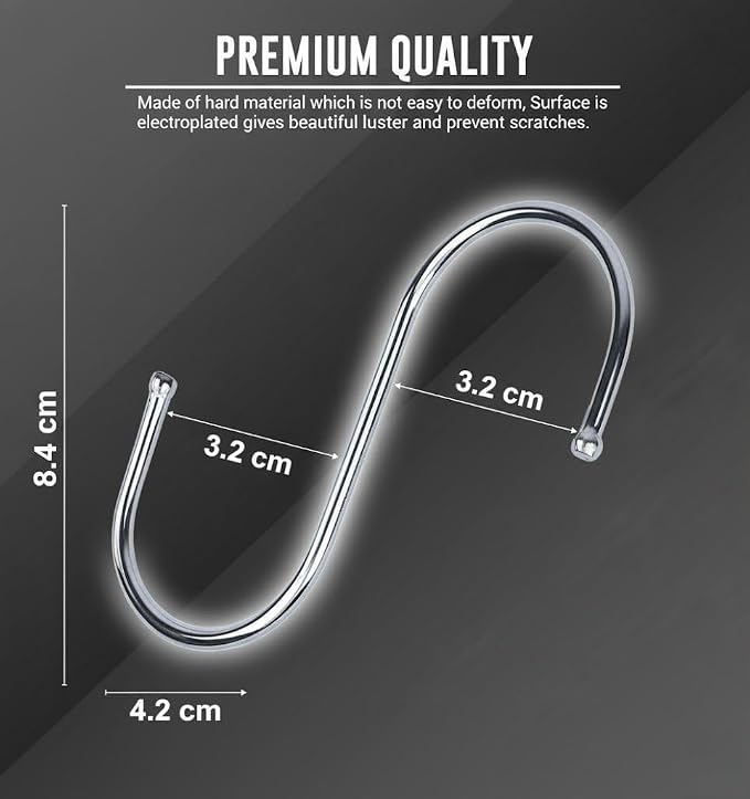 WHITECLOUDZ Stainless Steel S Hooks, heavy-duty, Closet Hooks, - Image 4