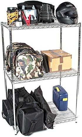 Omega 24" Deep x 24" Wide x 96" High 3 Tier Chrome Starter Shelving Unit - Image 2