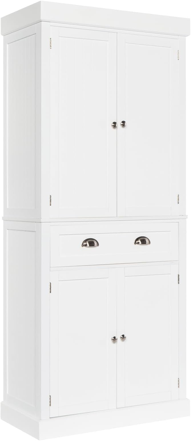 VINGLI 71-Inch White Storage Cabinets - Image 9