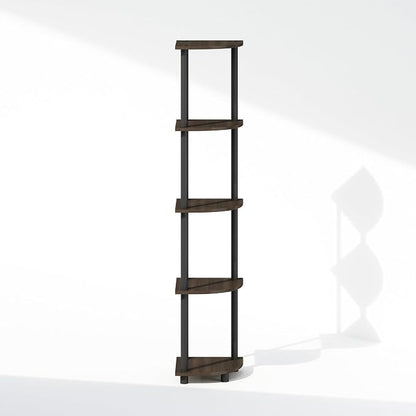 Furinno Turn-N-Tube Storage Shelves, 5-Tier Book Shelf, Corner Shelf, Toolless - Image 5