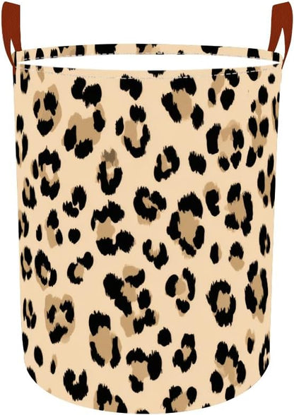 Laundry Baskets 15.7x19.7 Inch Large Classic Leopard Print Design Collapsible by Wdesyadms