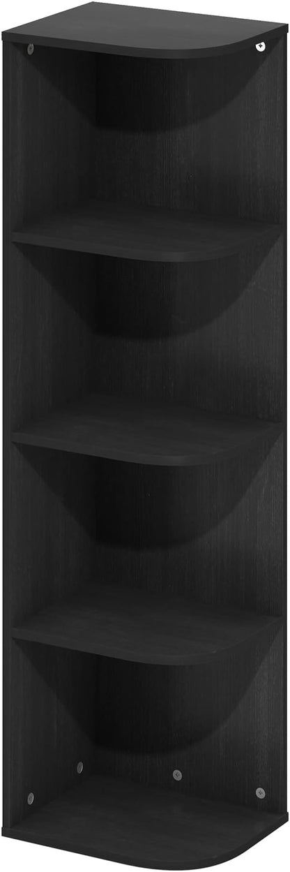 Furinno Pasir 4-Tier Corner Open Shelf Bookcase - Image 5
