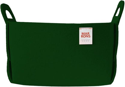 Collapsible Felt DEEPGREEN Storage Bin Small 7.1"x5.1"x5.1" – Foldable Basket by MARRONS