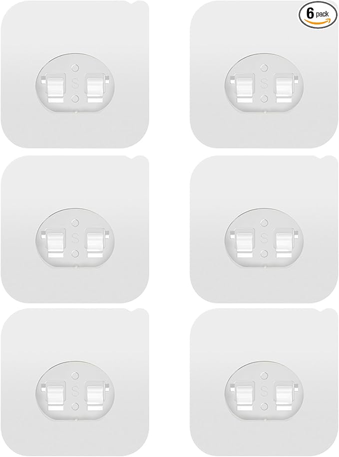 6 Pack Shower Caddy Adhesive Replacement, Strong Adhesive Hooks by Lsnisni