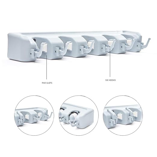 Mop and Broom Holder, Storage Rack, Ideal Broom Hanger - Image 2