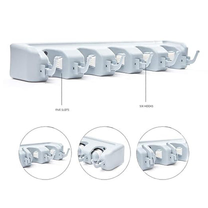 Mop and Broom Holder, Storage Rack, Ideal Broom Hanger - Image 2
