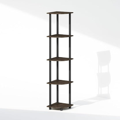 Furinno Turn-N-Tube Storage Shelves, 5-Tier Book Shelf, Corner Shelf, Toolless - Image 4