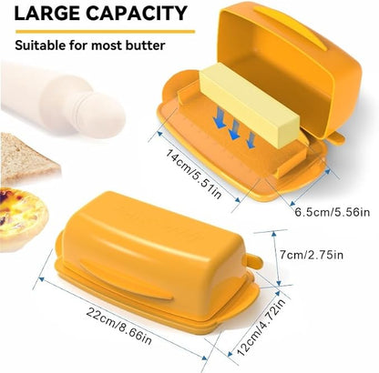 Butter Dishes with Lid for Countertop Refrigerator, Plastic Butter Dish Clear - Image 6