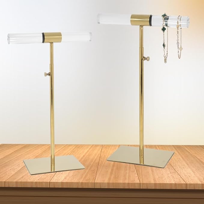 Jewelry Display Stand 2 Packs Stainless Steel Purse Display Stand Acrylic - Image 3