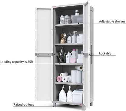 Keter Storage Cabinet with Doors and Shelves - Image 6