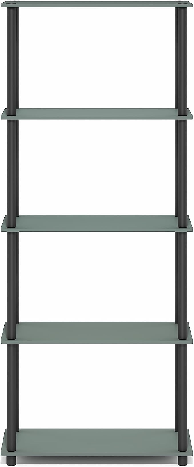 Furinno Turn-N-Tube Storage Shelves, 5-Tier Book Shelf, Corner Shelf, Toolless - Image 7