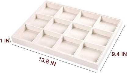 Coward 2PC Stackable 12 Grids Jewelry Organizer Tray Bracelet Display Stand - Image 6