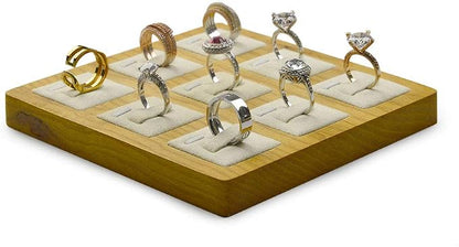 Jewelry Tray Solid Wood Display Stand Ring Storage Jewelry Ring Display Props by Woodten