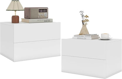 KOMFOTT Floating Nightstand Set of 2, Modern Hanging Bedside Table | Wall by KOMFOTT