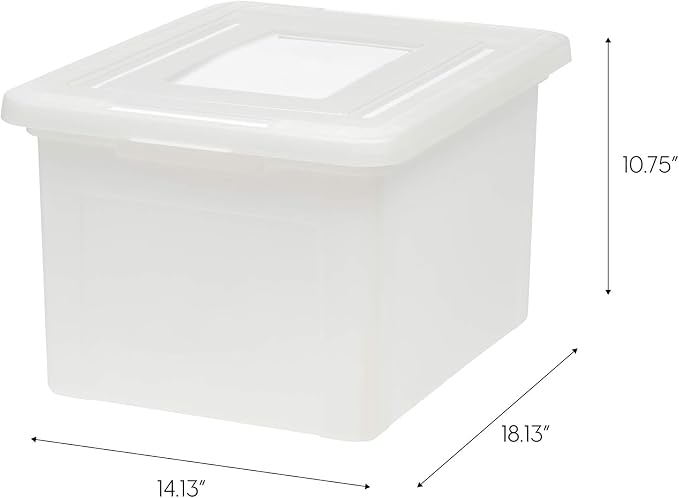 IRIS USA File Box, Plastic File Organizer - Image 3