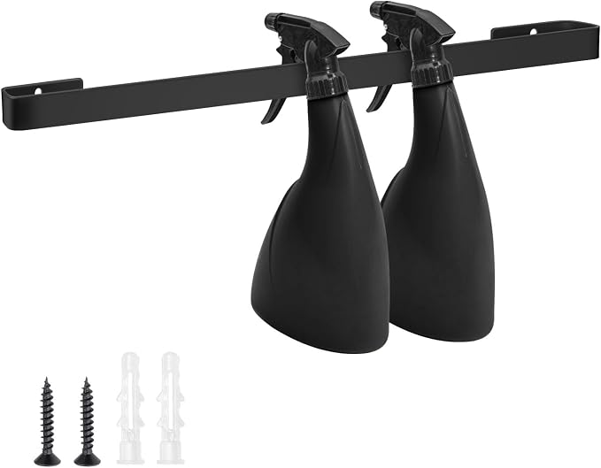 Harhana Spray Bottle Holder 14 Inches Slim Stainless-Steel Wall Mount Hanger by Harhana
