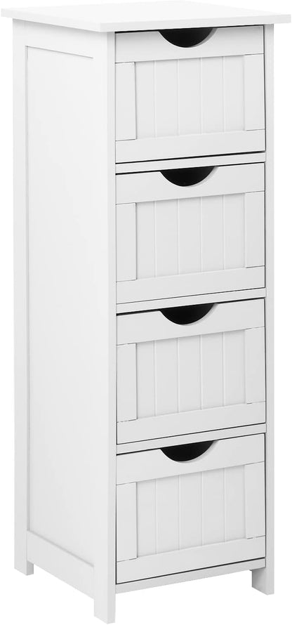 Bonnlo Skinny Bathroom Floor Storage Cabinet, Wooden Modern Thin Free Standing by Bonnlo