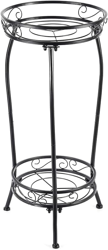 Kavlium Plant Stand Indoor Outdoor，Tall Black Metal Rustproof Stable Plant by KavliumPlantStand