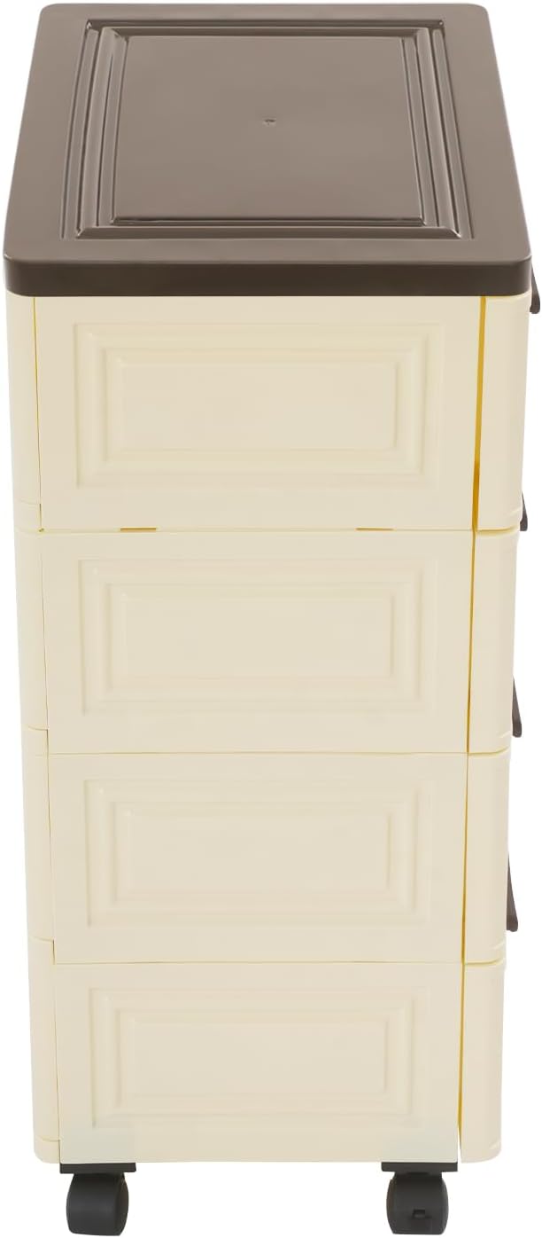 4 Drawers Storage Bins with Wheels, 4-Tier Storage Cabinet with Drawers - Image 6