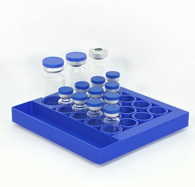 Vial Holder for Refrigerator Use | Home Vial Organizer Tray for Peptide– by Unknown